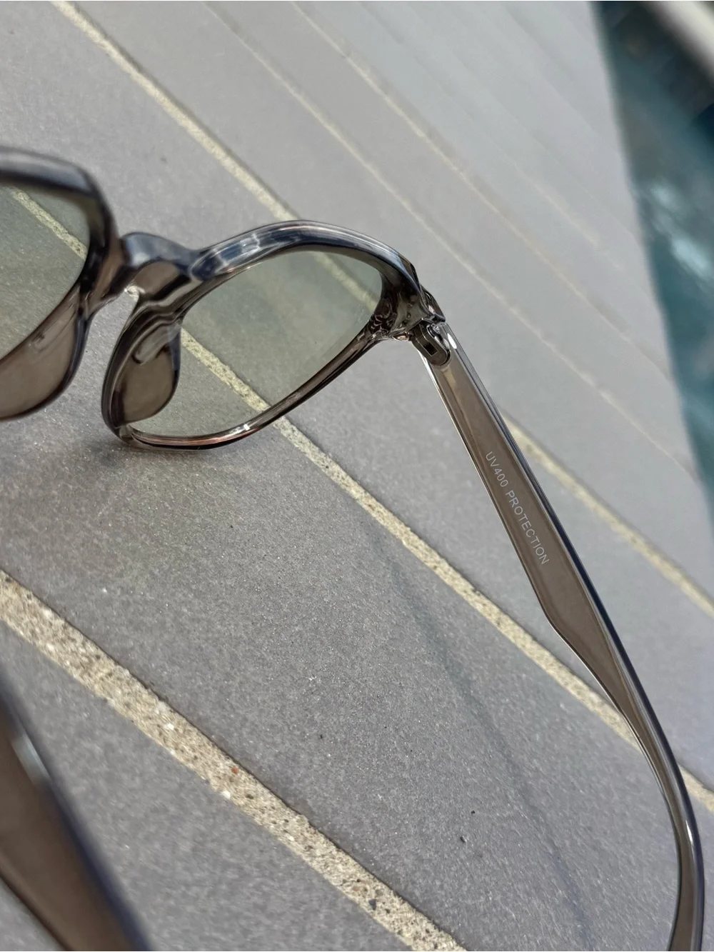 Transparent Grey Round Sunglasses